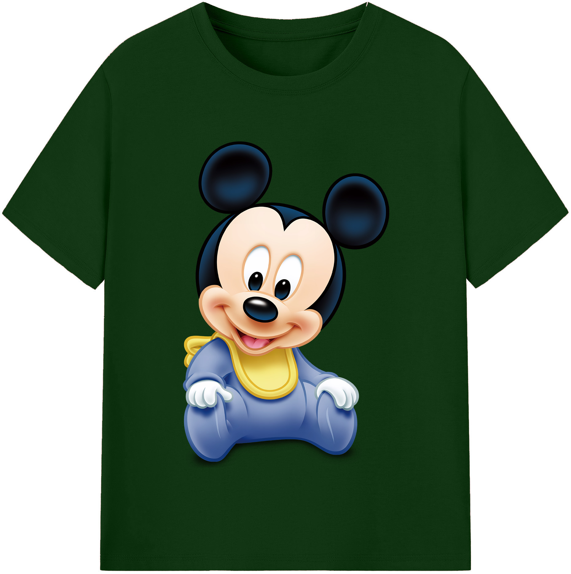 （画像用） ミッキーマウス Mickey Mouse 綿100％半袖Tシャツ（フロントプリント）